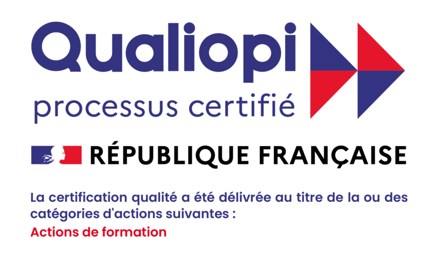 Certification Qualiopi — La certification qualité a été délivrée au titre de la catégorie d'action suivante : Actions de formation.